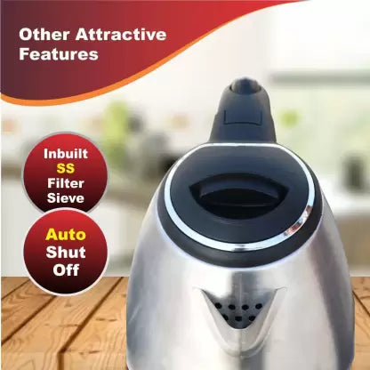 Inalsa Electric Kettle Absa-1500W with 1.5 Litre Capacity Electric Kettle Inalsa Electric Kettle Absa-1500W with 1.5 Litre Capacity Electric Kettle